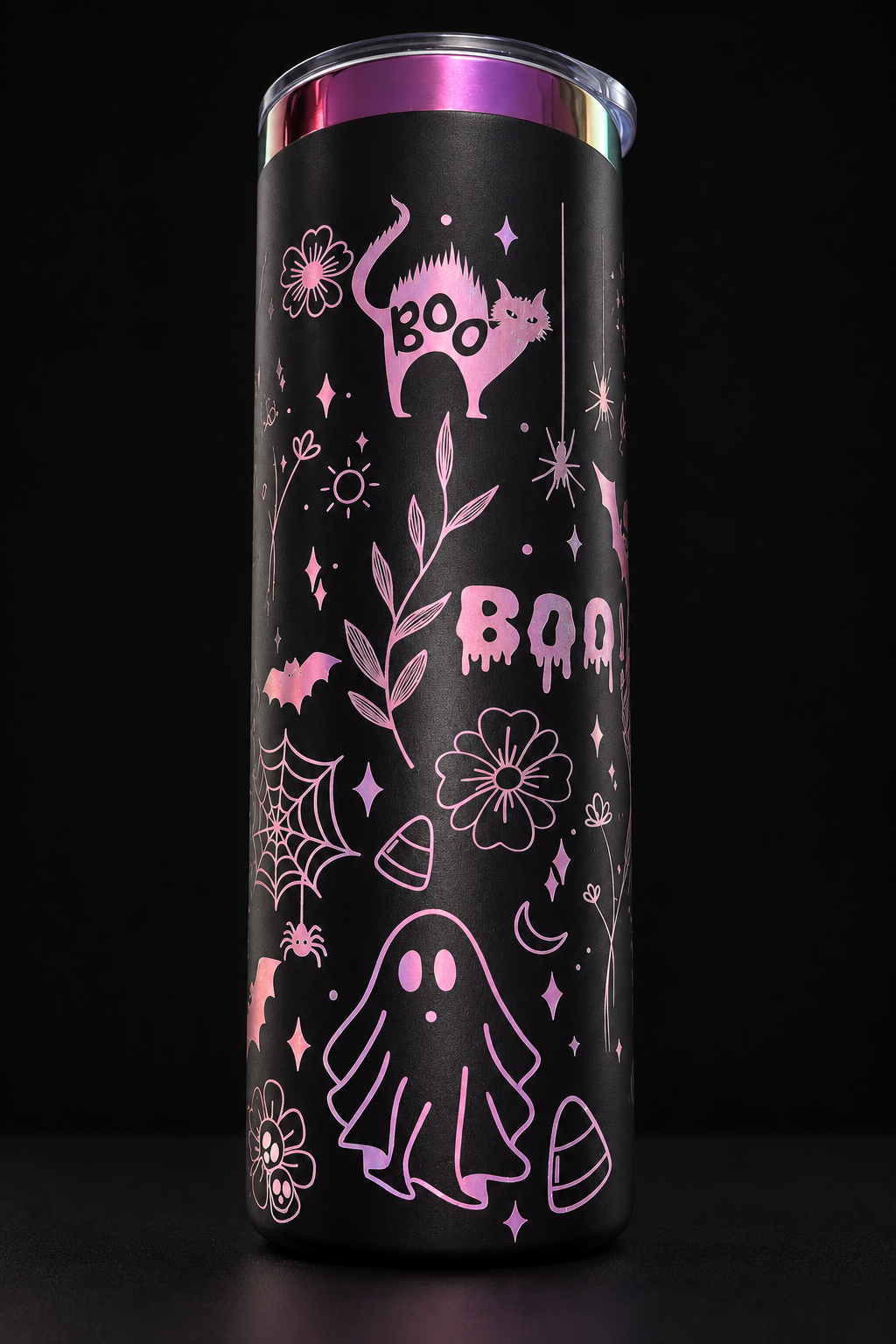 Boo Rainbow Tumbler 20oz Skinny