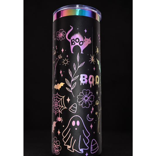 Boo Rainbow Tumbler 20oz Skinny