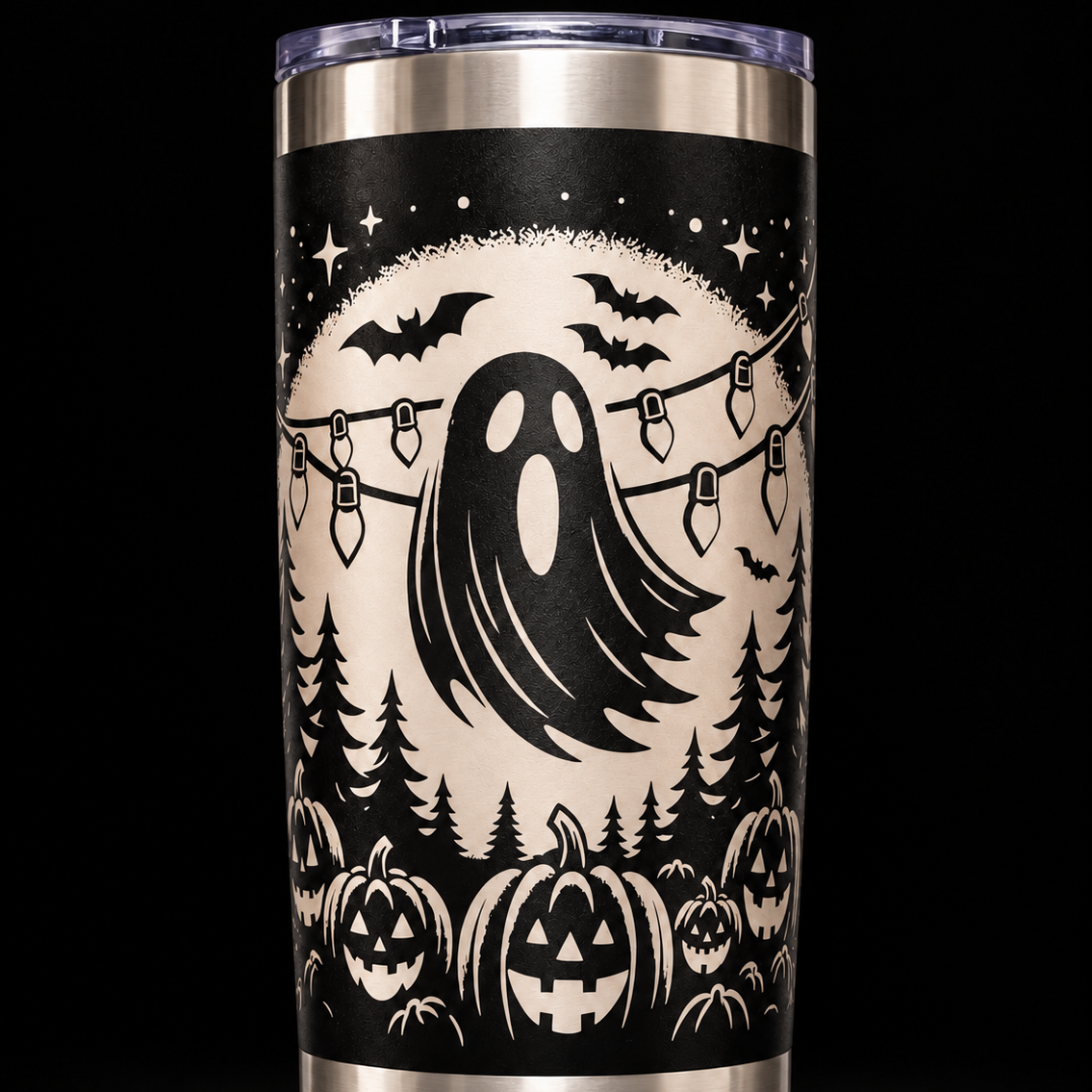 Ghostly Moonlight 20oz Laser Engraved Tumbler