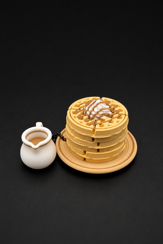 3D Printed Waffle Keychain Clicker
